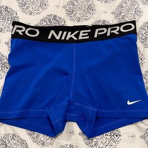 Royal Blue Nike Pro Shorts